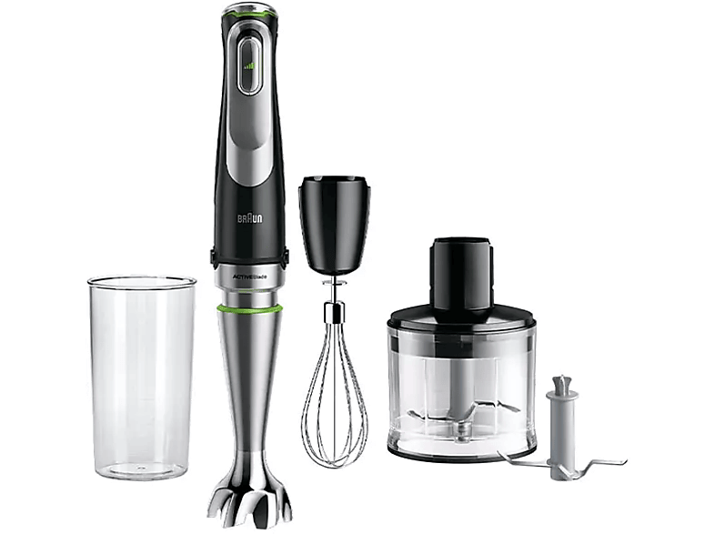 REACONDICIONADO Seminuevo Muy bueno Batidora de mano - Braun Minipimer 9 MultiQuick MQ9135XI, SmartSpeed, 0.6 l , 4 Accesorios, Picadora, Inox