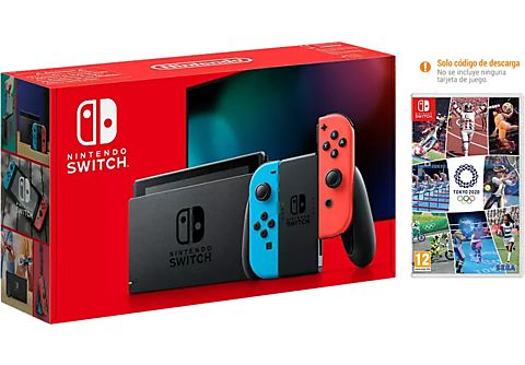 REACONDICIONADO Consola - Nintendo Switch, Joy-Con, Azul y Rojo + Juegos Olímpicos De Tokyo 2020 (Código de descarga)