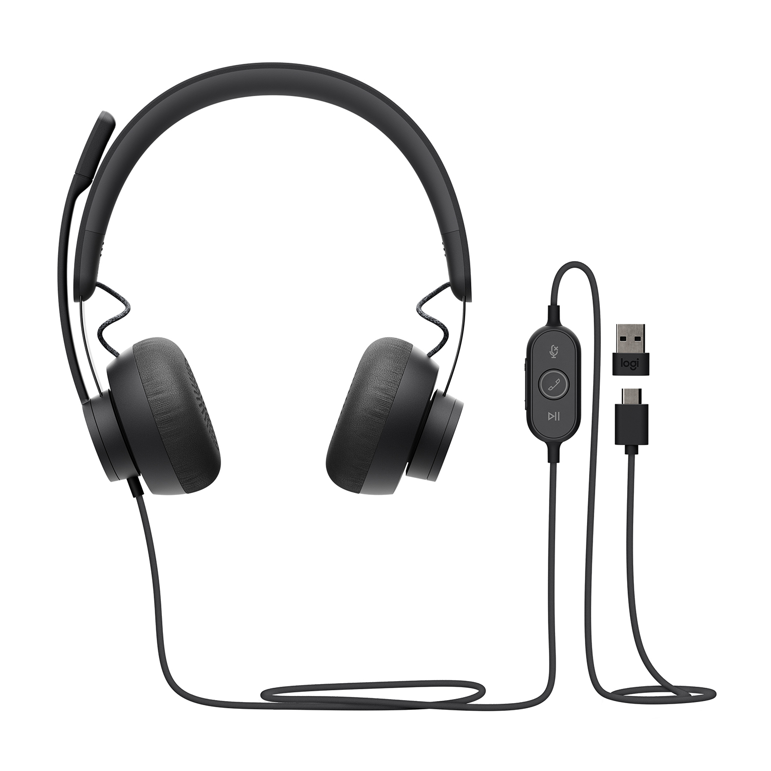 Logitech Zone 750 Cuffie PC, Nera