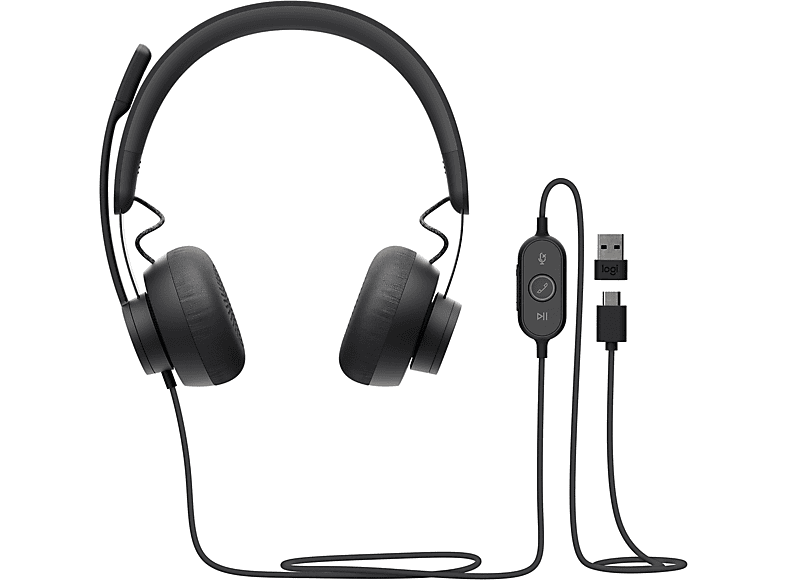 Logitech Zone 750 Cuffie PC, Nera