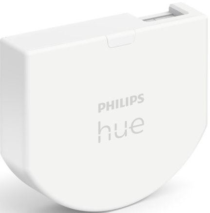 Pont de lumière intelligente Philips Hue blanc, avec le logo Hue.