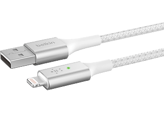 BELKIN USB-kabel - Lightning Smart LED 1.2 m Wit (CAA007BT04WH)