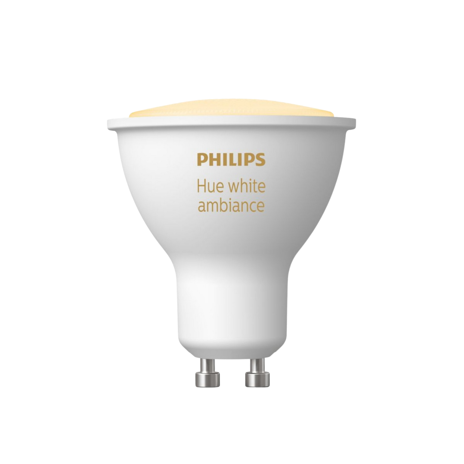 Bombilla inteligente - Philips Hue GU10, Luz Blanca de Cálida a Fría, 3W, Compatible con Alexa y Google Home