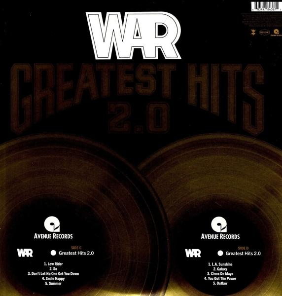A War Greatest Hits 2.0 album borítója két bakelit lemezzel.