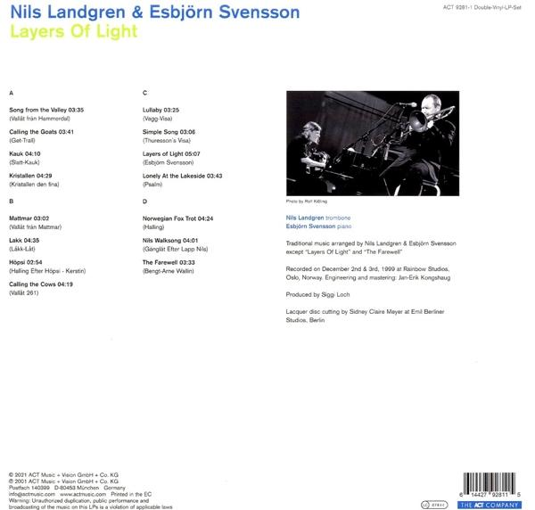 Nils & Esbjorn Svensson Landgren - Layers Of Light  - (LP + Download)