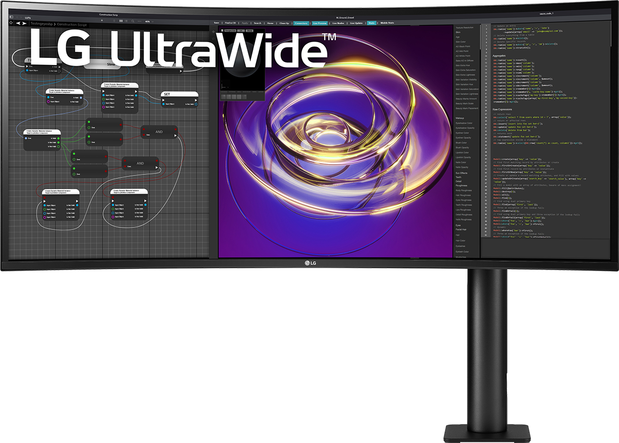 LG 34WP88C-B - 34.0 inch - 3440 x 1440 (UW Quad HD) - IPS-paneel - in hoogte verstelbaar