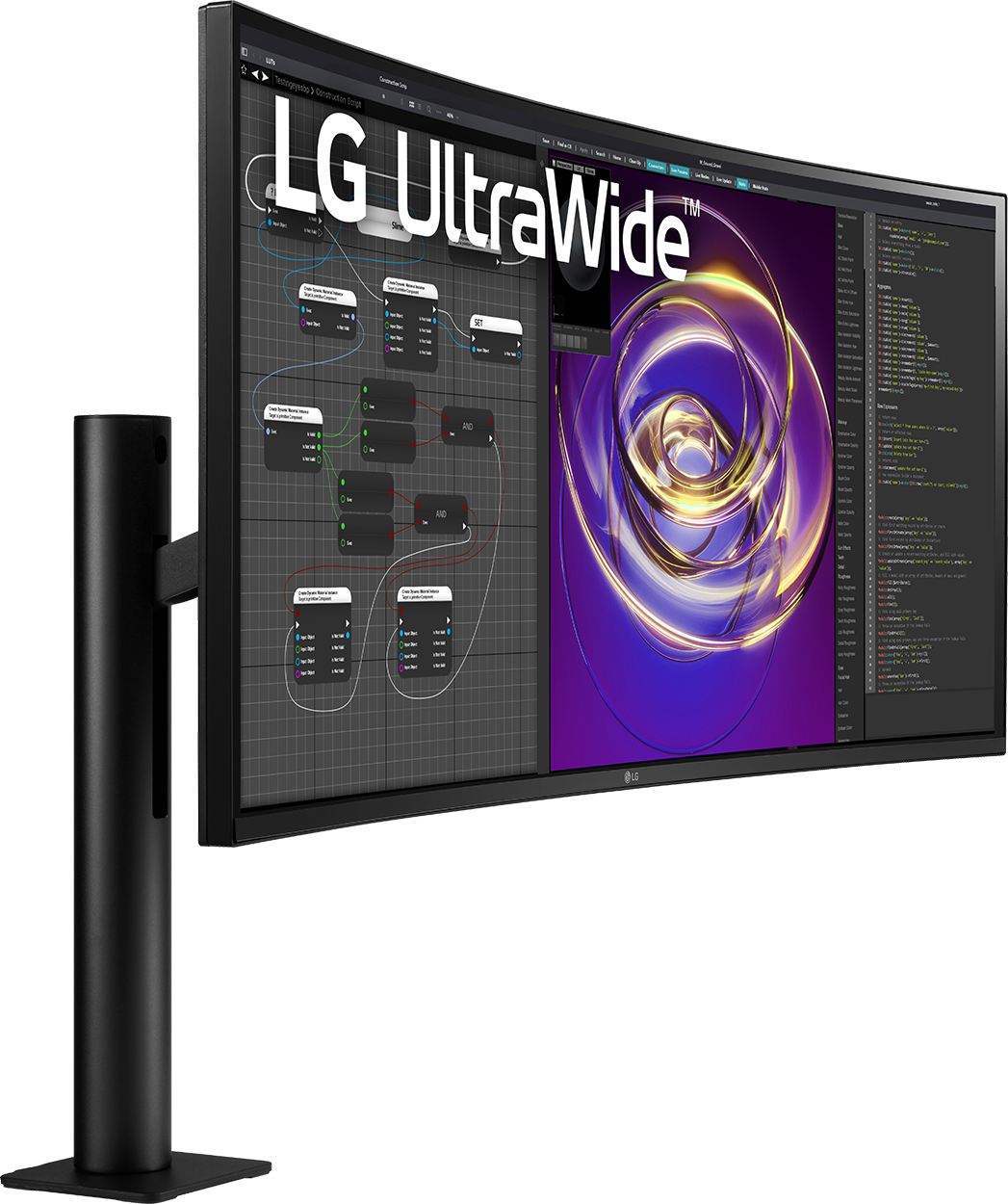 LG 34WP88C-B - 34.0 inch - 3440 x 1440 (UW Quad HD) - IPS-paneel - in hoogte verstelbaar