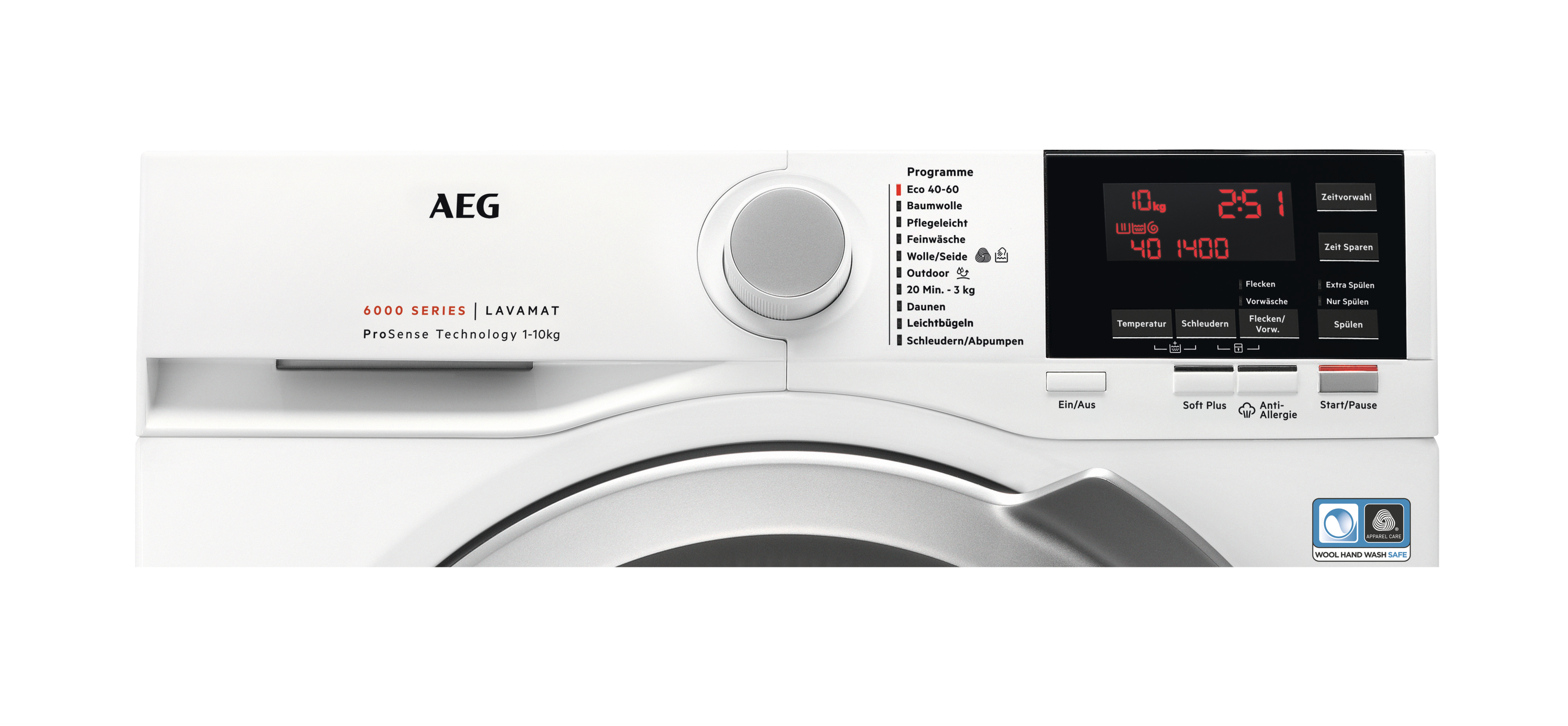 AEG L6FBA60400 Serie 6000 mit ProSense Mengenautomatik Waschmaschine (10 kg, 1351 U/Min., A)