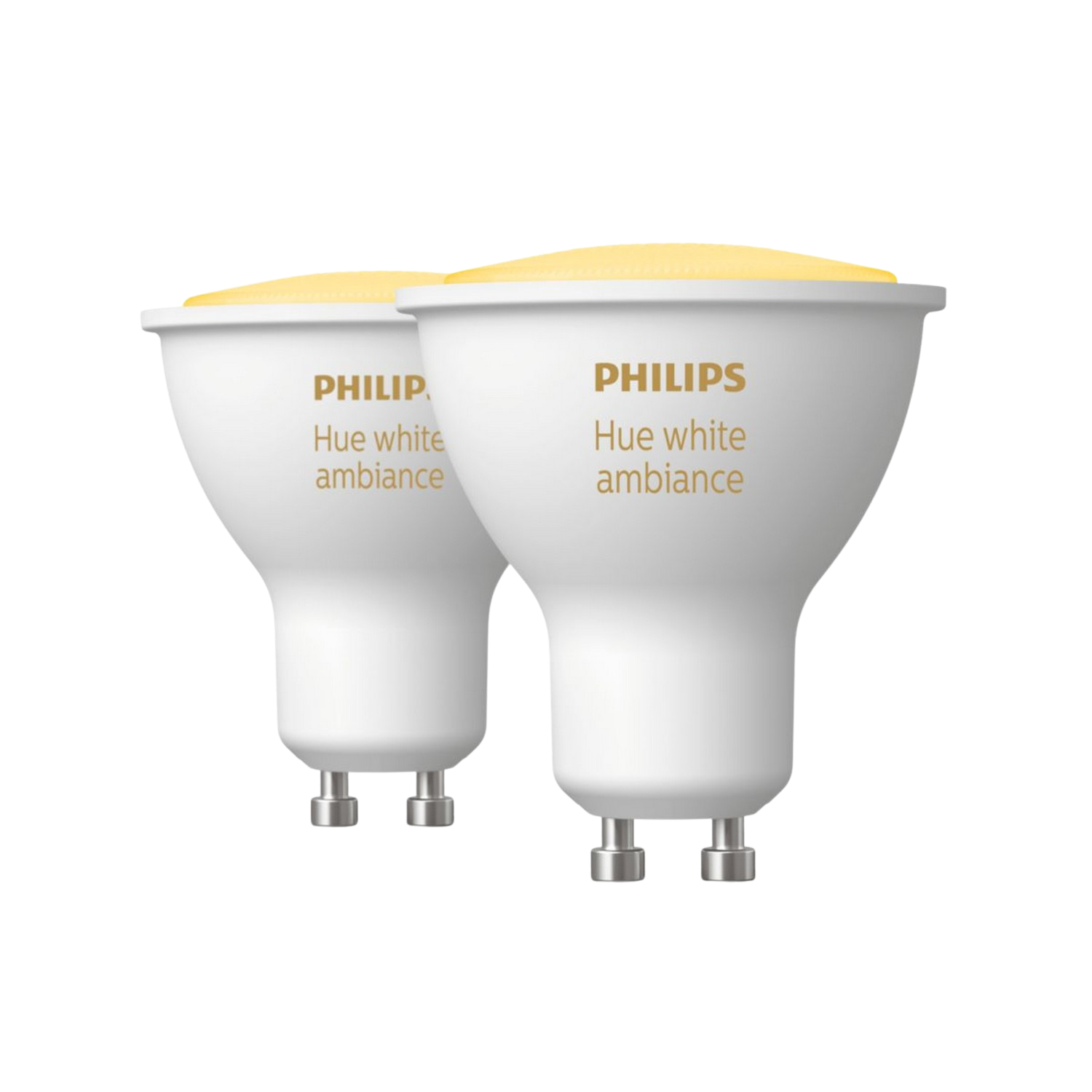 Philips Hue Bombilla inteligente gu10 luz y 5w compatible alexa google home pack de 2 led white ambiance 43w blanca 3w