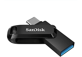 Memoria USB 256 GB - SanDisk Ultra Dual Drive Go, 2 en 1, USB-C, USB-A, 3.1, OTG, 150 MB/s, Negro