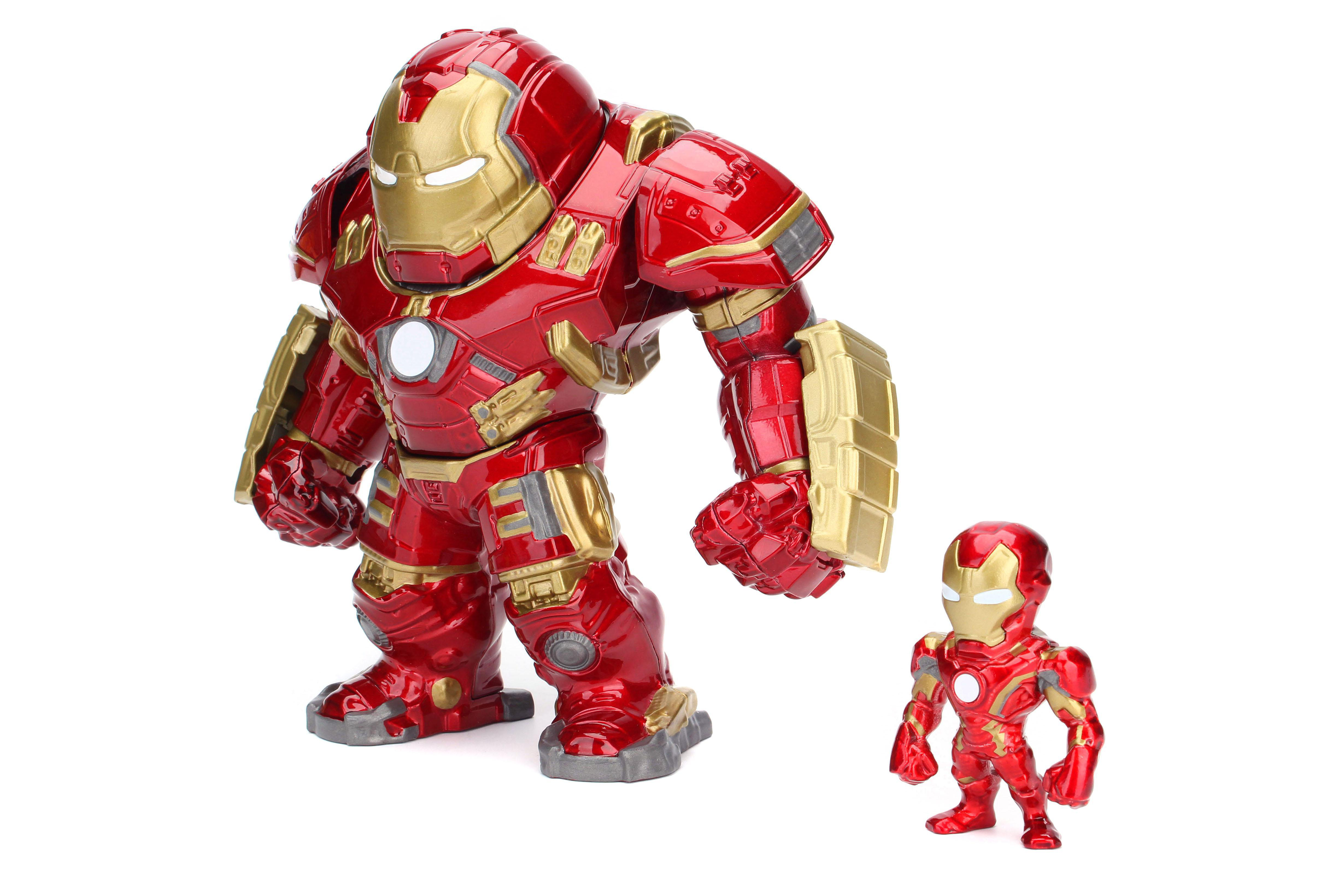 JADA Marvel Hulkbuster & Ironman, 15 cm & 5 cm Sammelfiguren Rot/Gold