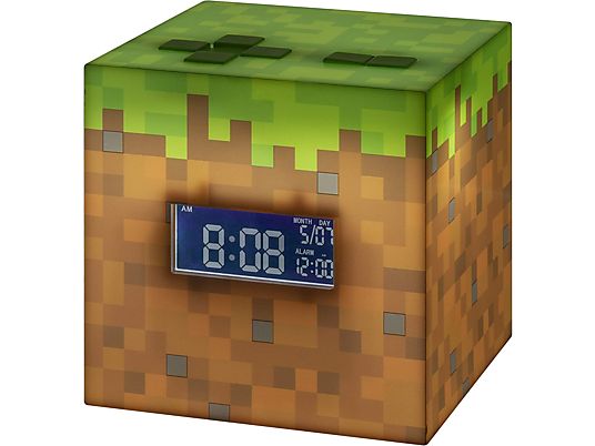 PALADONE Minecraft Alarm Clock - Wecker (Grün/Braun/Grau)