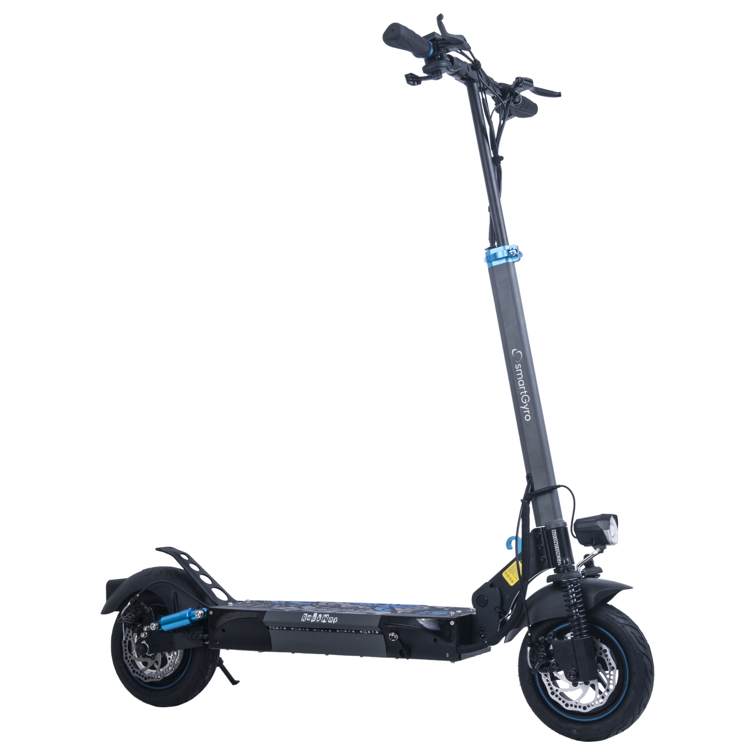 Patinete eléctrico - SmartGyro Rockway, 500 W, Hasta 120 Kg, 45 km, 3 velocidades, Negro