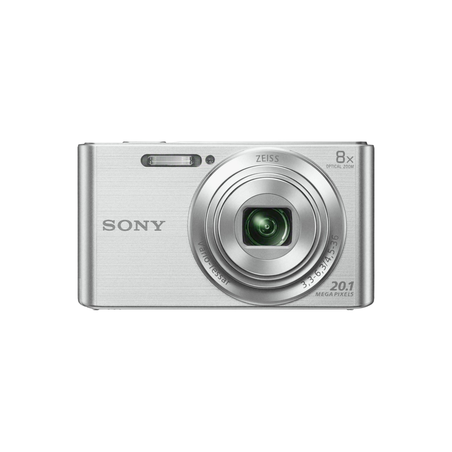 Sony Dscw830 Cámara compacta de 20.1 mp pantalla 2.7 zoom 8x estabilizador plata cybershot 20.1mp w830 80 3200 dscw830s 201