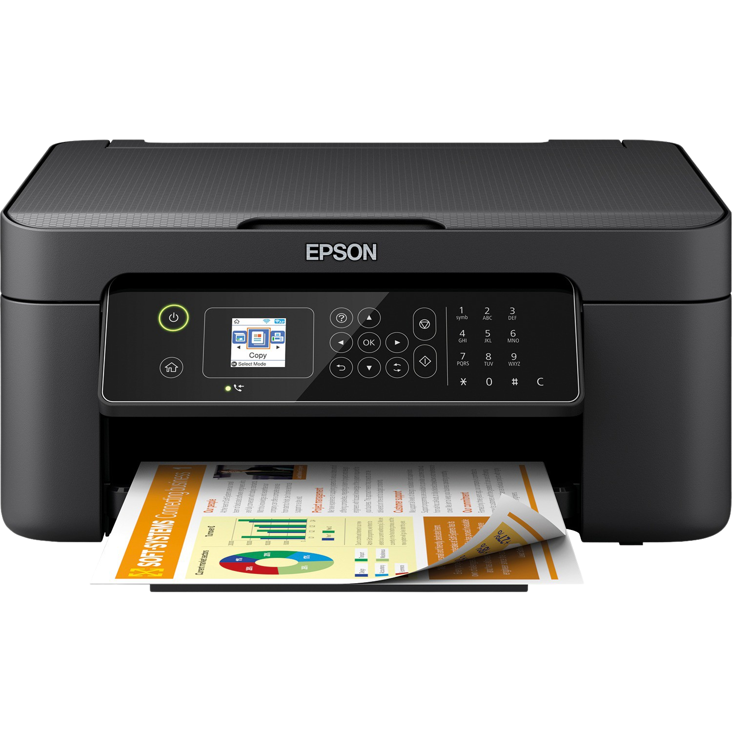 Impresora Epson Workforce wf2820dwf 18 ppm color 5760 x 1440 ppp wifi doble cara negro wf2820dw a4 con y pantalla lcd 3 1