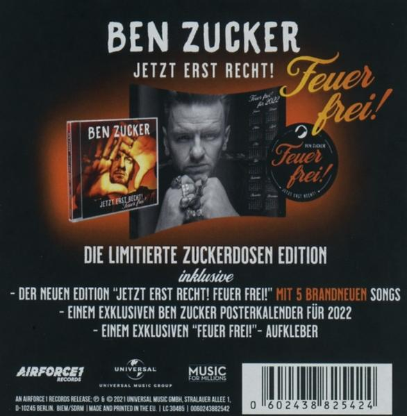 Albumcover mit Ben Zuckers Bild und Text. Enthält eine CD, einen Kalender und einen Aufkleber.