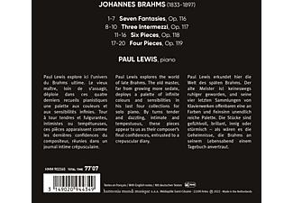 Paul Lewis - BRAHMS LATE PIANO WORKS OPP. 116-11  - (CD)