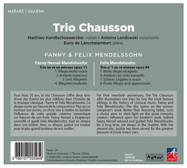Trio Chausson - Klaviertrios op.11/op.49  - (CD)