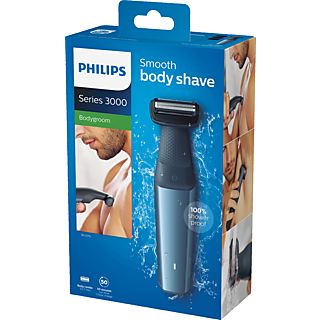 PHILIPS BG3015/15 Bodygroom Serie 3000 Bodygroomer, Blau/Schwarz, Akkubetrieb