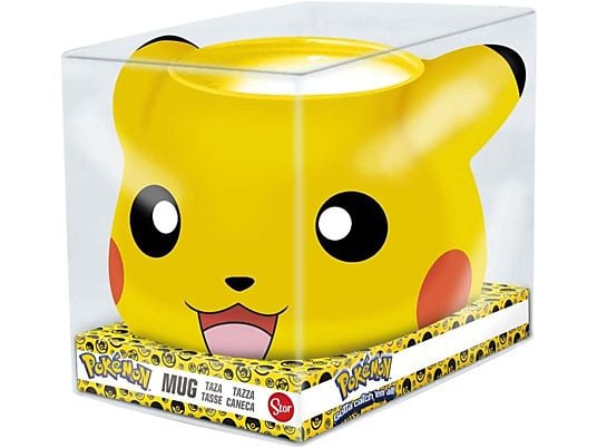 STOR Pokémon - 3D Pikachu - Tasse (Gelb/Rot/Schwarz)