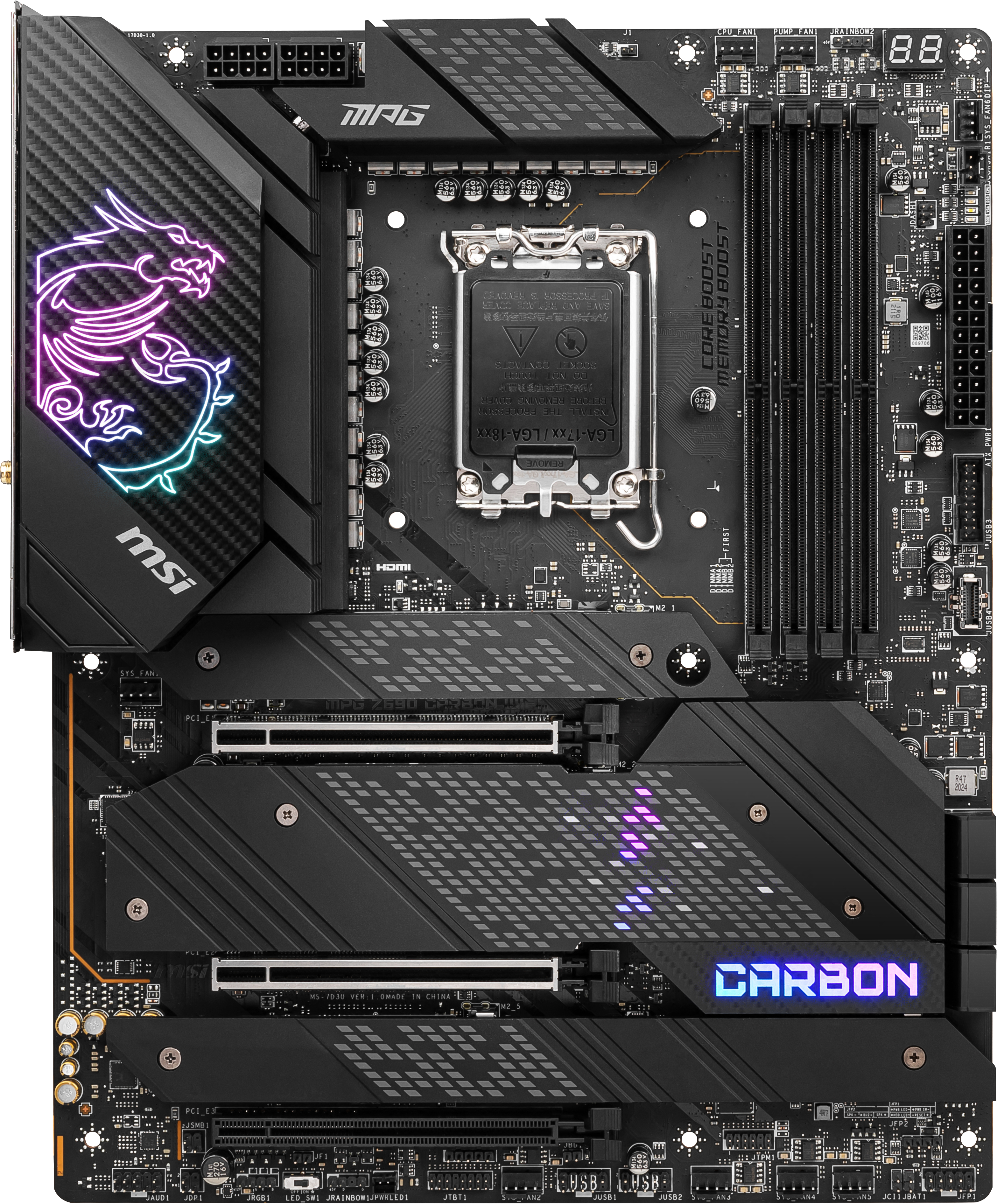 MSI MPG Z690 CARBON WIFI (7D30-005R) Mainboard Schwarz