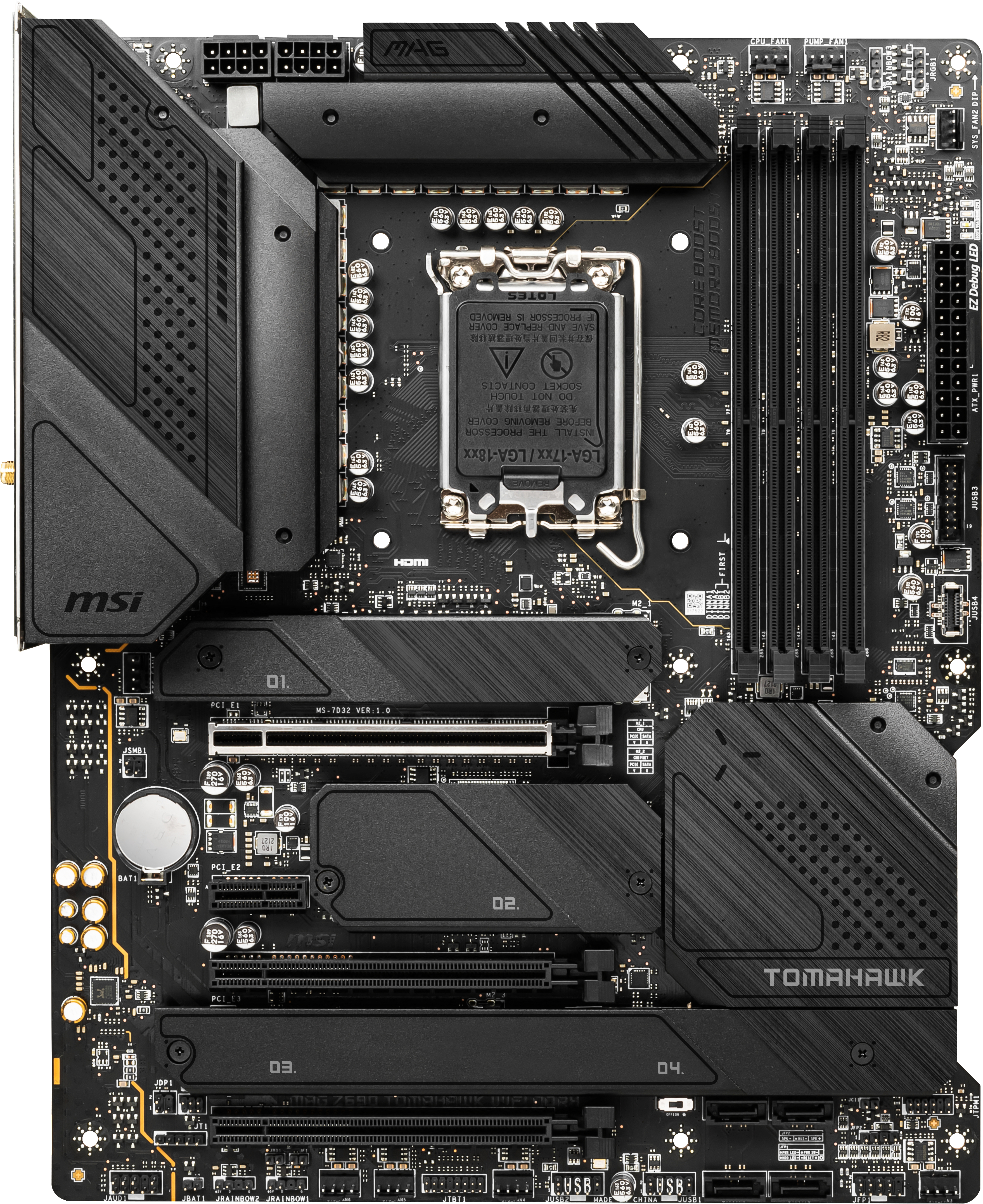 MSI MAG Z690 TOMAHAWK WIFI DDR4 (7D32-002R) Mainboard Schwarz