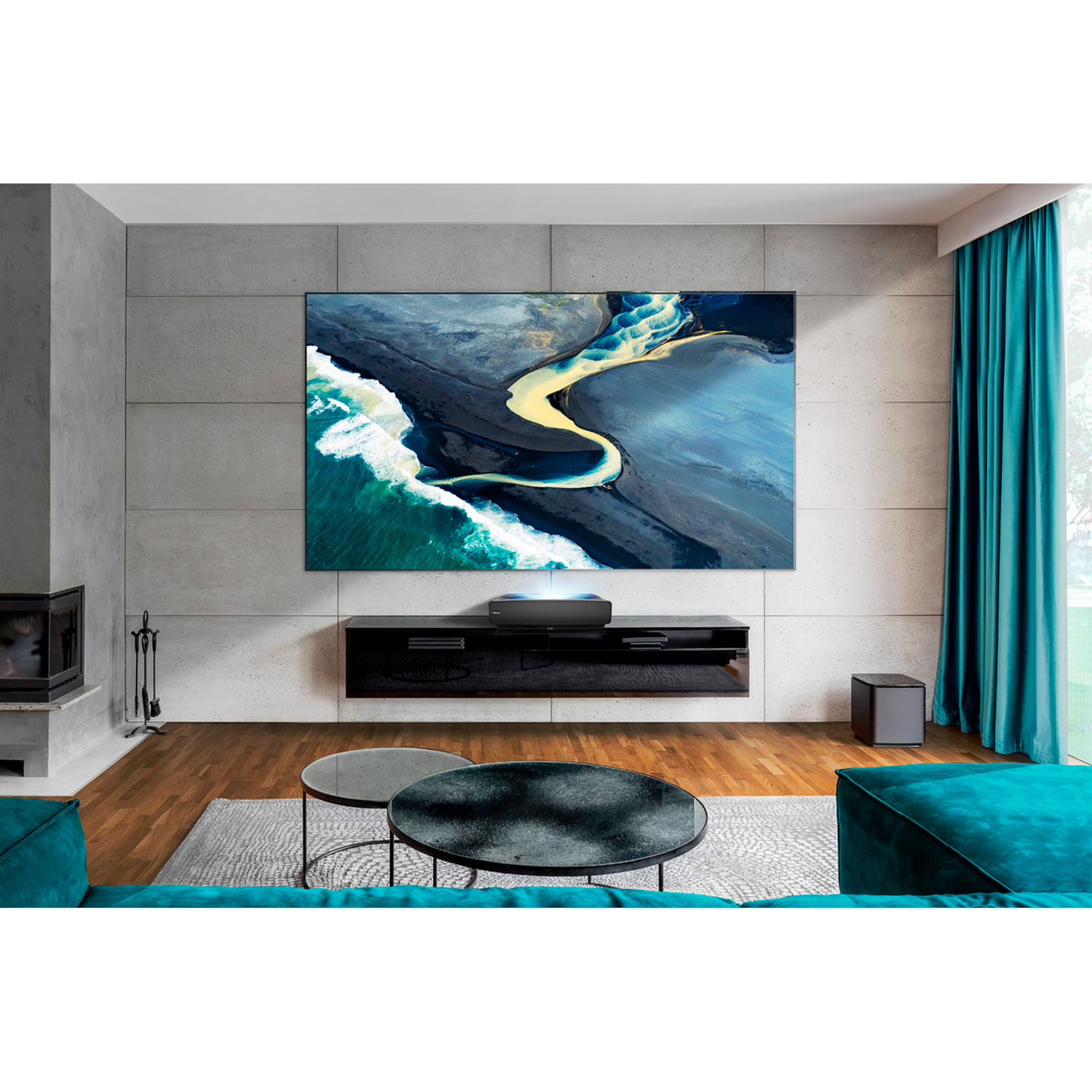 Proyector - Hisense Láser TV 88L5VG, UHD 4K, Dolby Atmos, HDR10, Pantalla sónica envolvente e instalación inc
