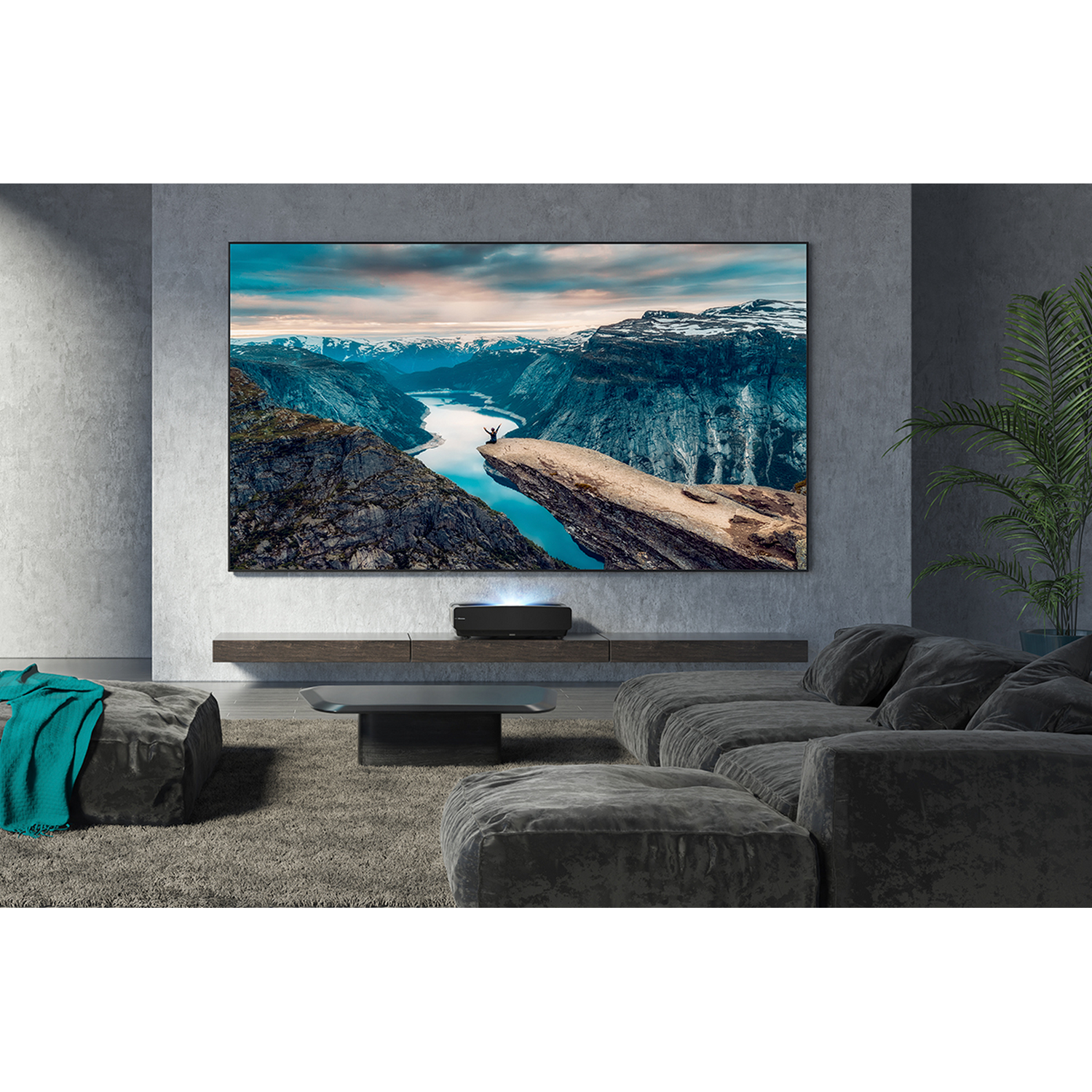 Proyector - Hisense Láser TV 88L5VG, UHD 4K, Dolby Atmos, HDR10, Pantalla sónica envolvente e instalación inc