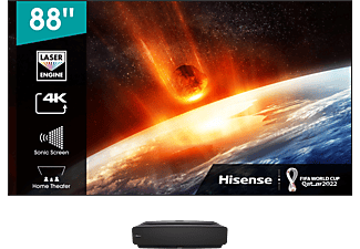 Proyector - Hisense Láser TV 88L5VG, UHD 4K, Dolby Atmos, HDR10, Pantalla sónica envolvente e instalación inc