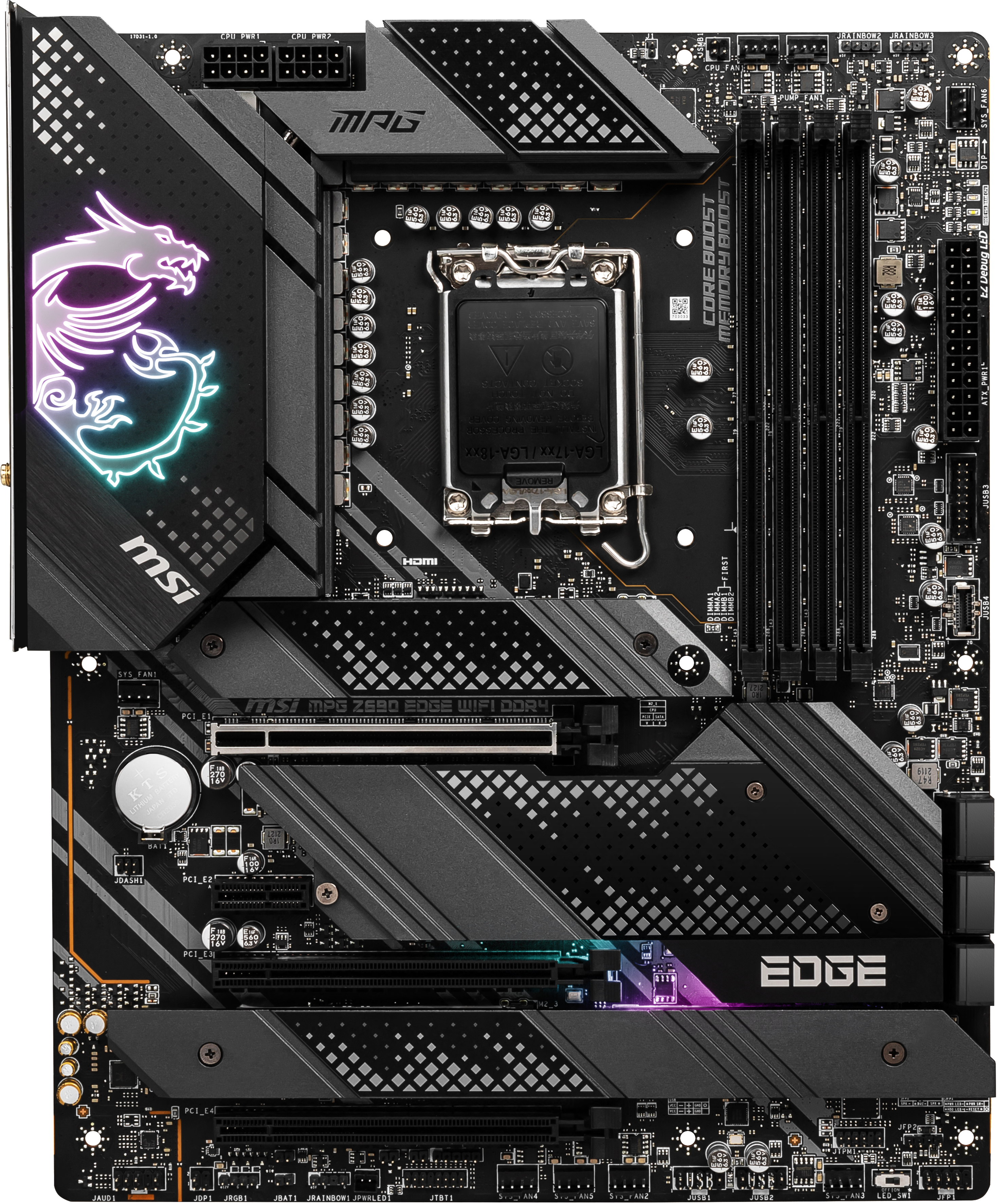 MSI MPG Z690 EDGE WIFI DDR4 (7D31-002R) Mainboard Schwarz