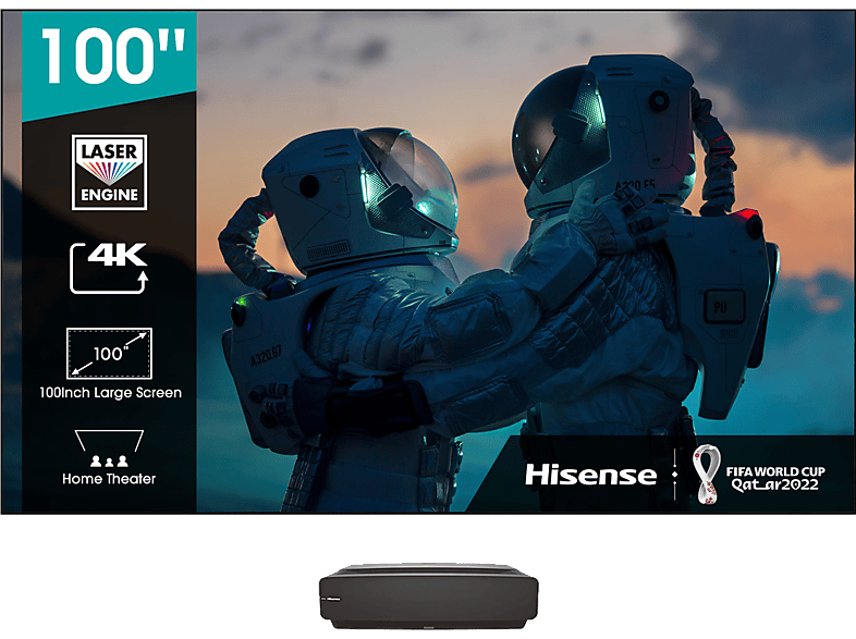 Proyector + Pantalla 100" | Hisense Láser TV 100L5F-B12