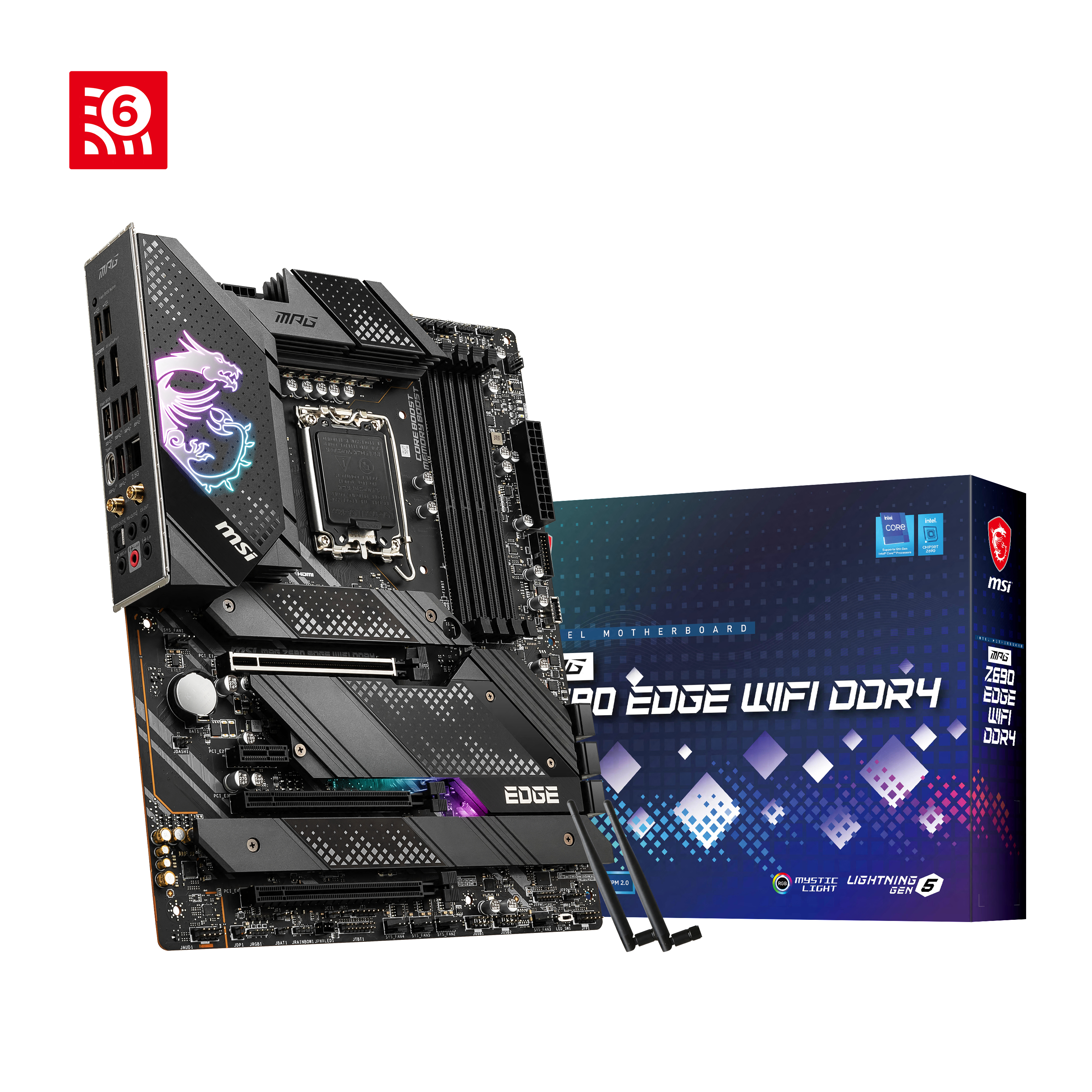 MSI MPG Z690 EDGE WIFI DDR4 (7D31-002R) Mainboard Schwarz