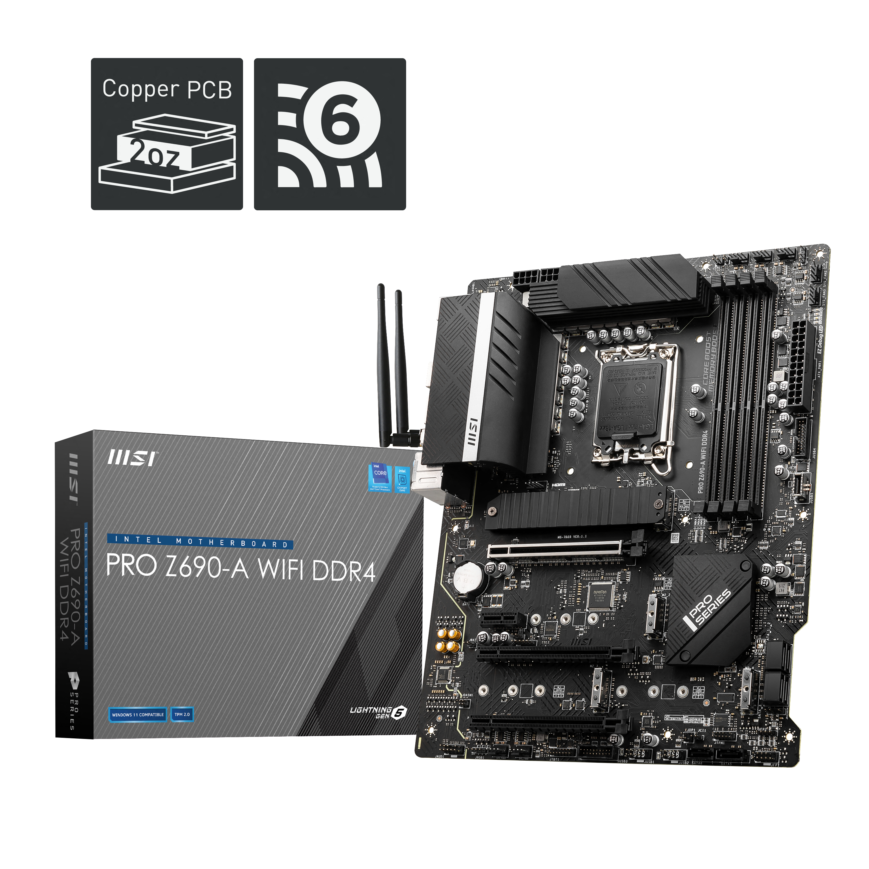 MSI PRO Z690-A WIFI DDR4 (7D25-012R) Mainboard Schwarz