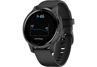 Smartwatch - Garming Vivoactive 4S, GPS, 7 Días autonomía, Función de pulsioximetría, Negro, Gris