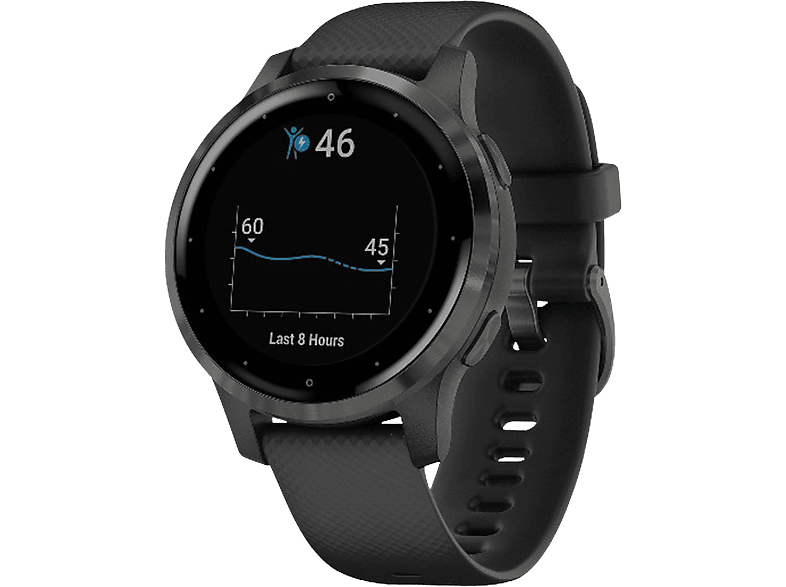 Smartwatch - Garming Vivoactive 4S, GPS, 7 Días autonomía, Función de pulsioximetría, Negro, Gris