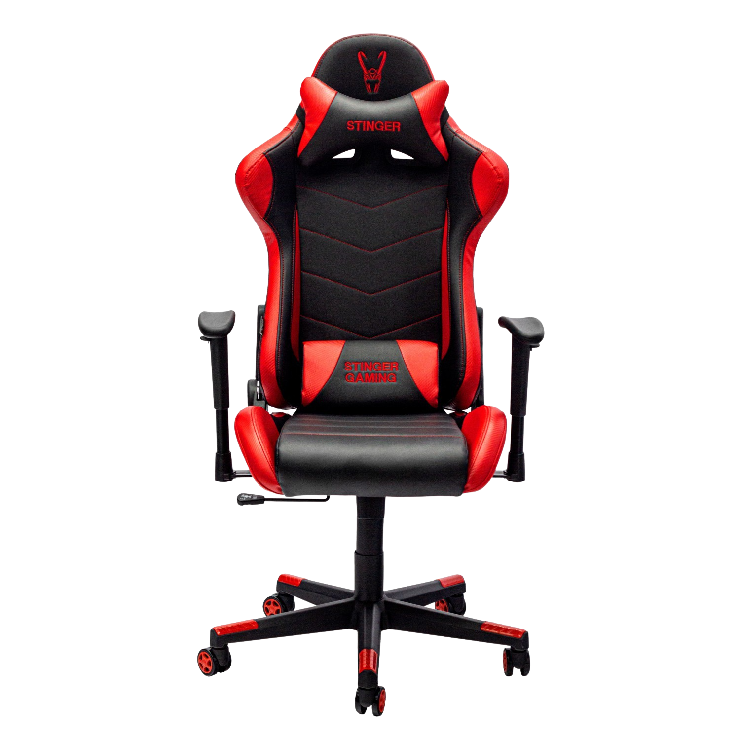 Silla gaming - Woxter Stinger Station, Altura y Reposabrazos ajustables, Rojo