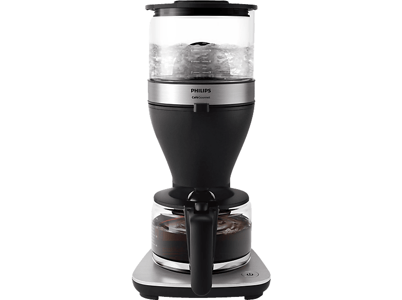 PHILIPS HD5416/60 Café Gourmet Glaskanne, mit 1,25 Liter, Schwarz 1800 Watt, Kaffeemaschine