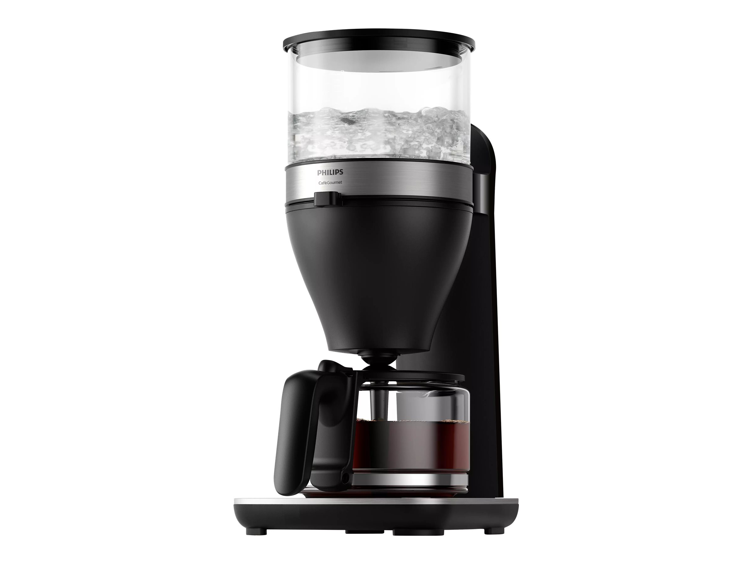 PHILIPS HD5416/60 Café Gourmet Glaskanne, mit 1,25 Liter, Schwarz 1800 Watt, Kaffeemaschine
