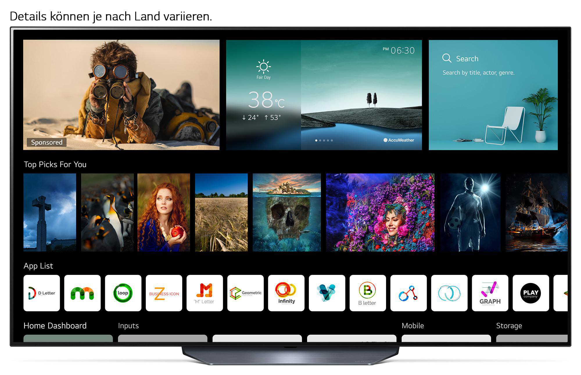 LG OLED65B19LA OLED TV (Flat, 65 Zoll / 164 cm, UHD 4K, SMART TV, webOS 6.0 mit LG ThinQ)