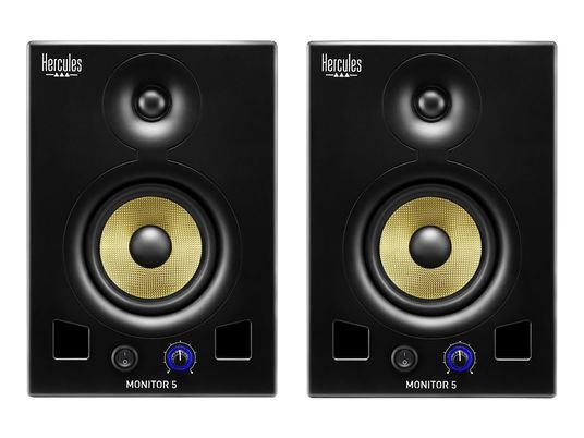 HERCULES DJ Monitor 5 - Monitor con casse altoparlanti (Nero)