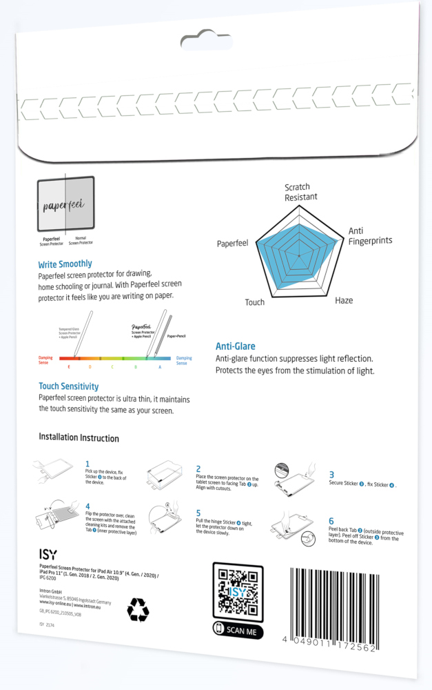 ISY Film de protection iPad Air 10.9 / Pro 11 Paperfeel Transparent (IPG6200)