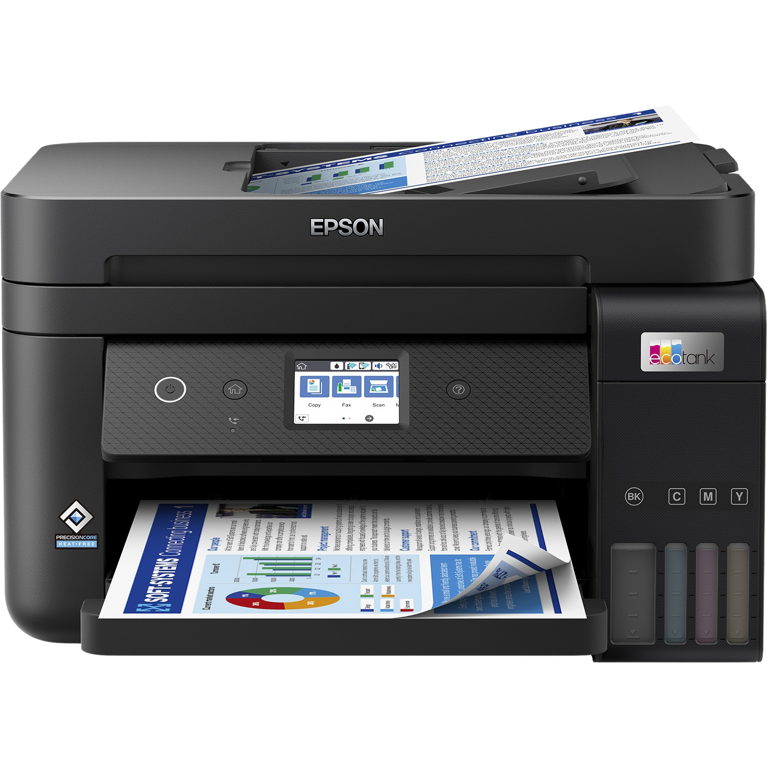 Impresora multifunción - Epson EcoTank ET-4850, 33 ppm B/N, 20 ppm Color, 4800 x 1200 ppp, Sin Cartucho, Negro