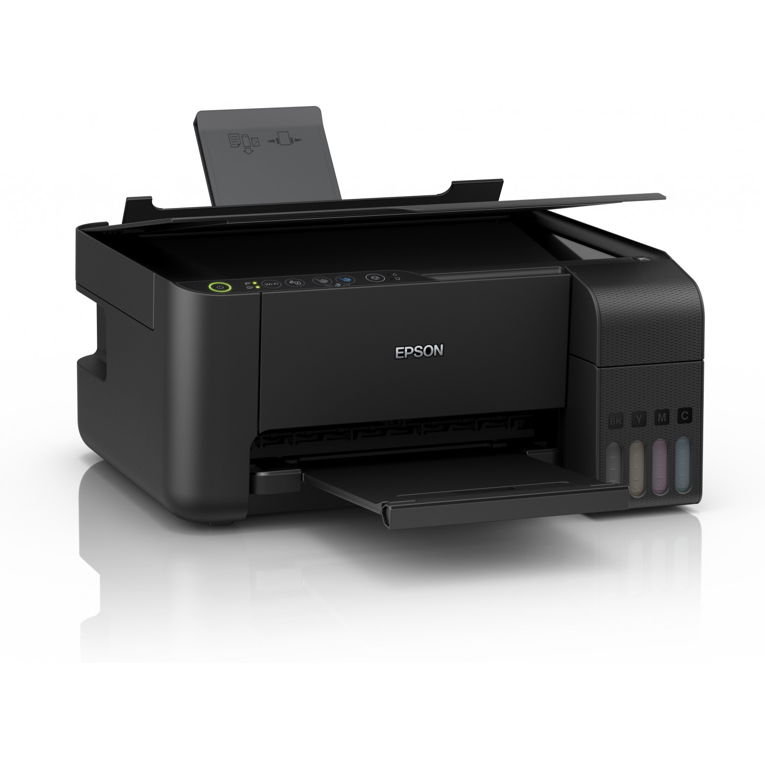 Impresora multifunción - Epson EcoTank ET-2715, 33 ppm B/N, 15 ppm Color, 5760 x 1440 ppp, Sin Cartucho, Negro