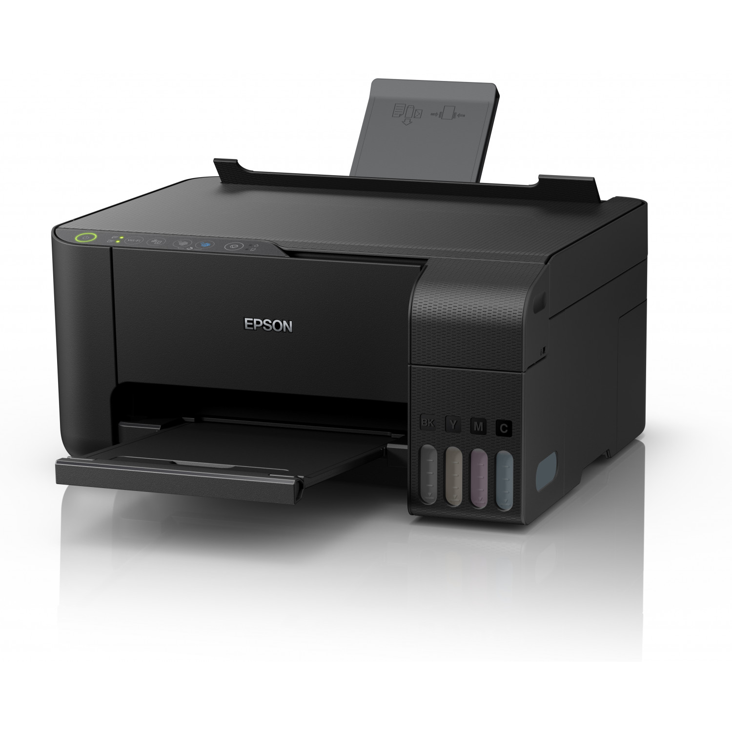 Impresora multifunción - Epson EcoTank ET-2715, 33 ppm B/N, 15 ppm Color, 5760 x 1440 ppp, Sin Cartucho, Negro
