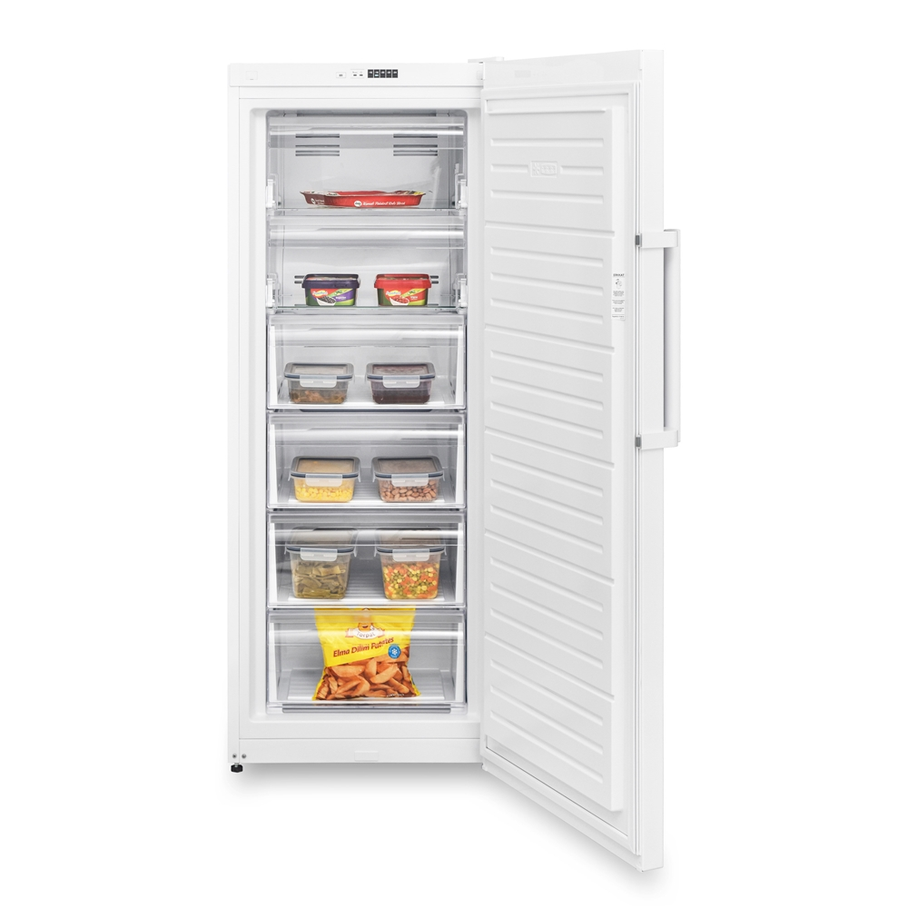VESTEL CD6001 E NF 226 L Dikey (Bölmeli) Derin Dondurucu Beyaz