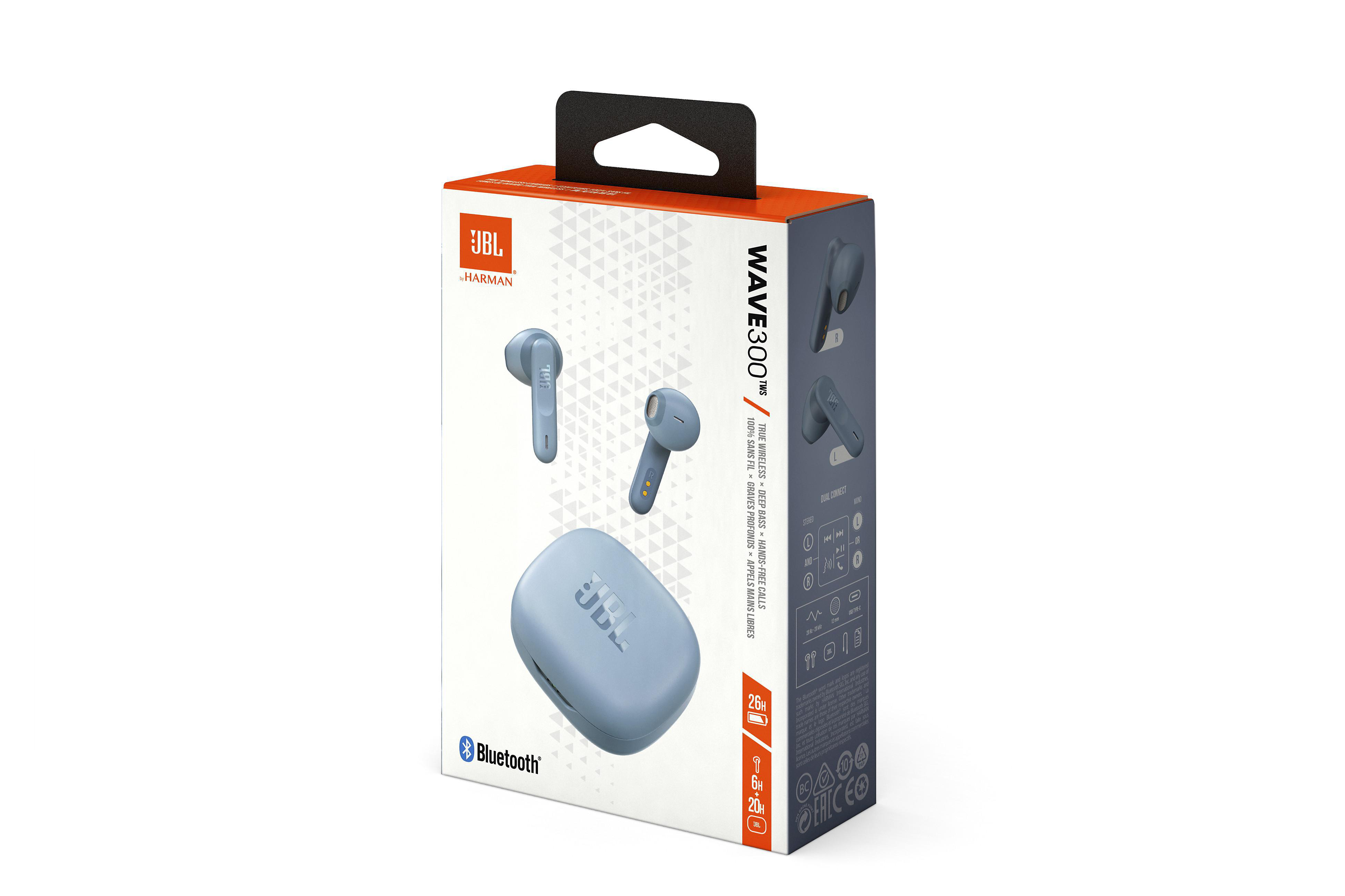JBL WAVE 300 TWS, In-ear Kopfhörer Blau