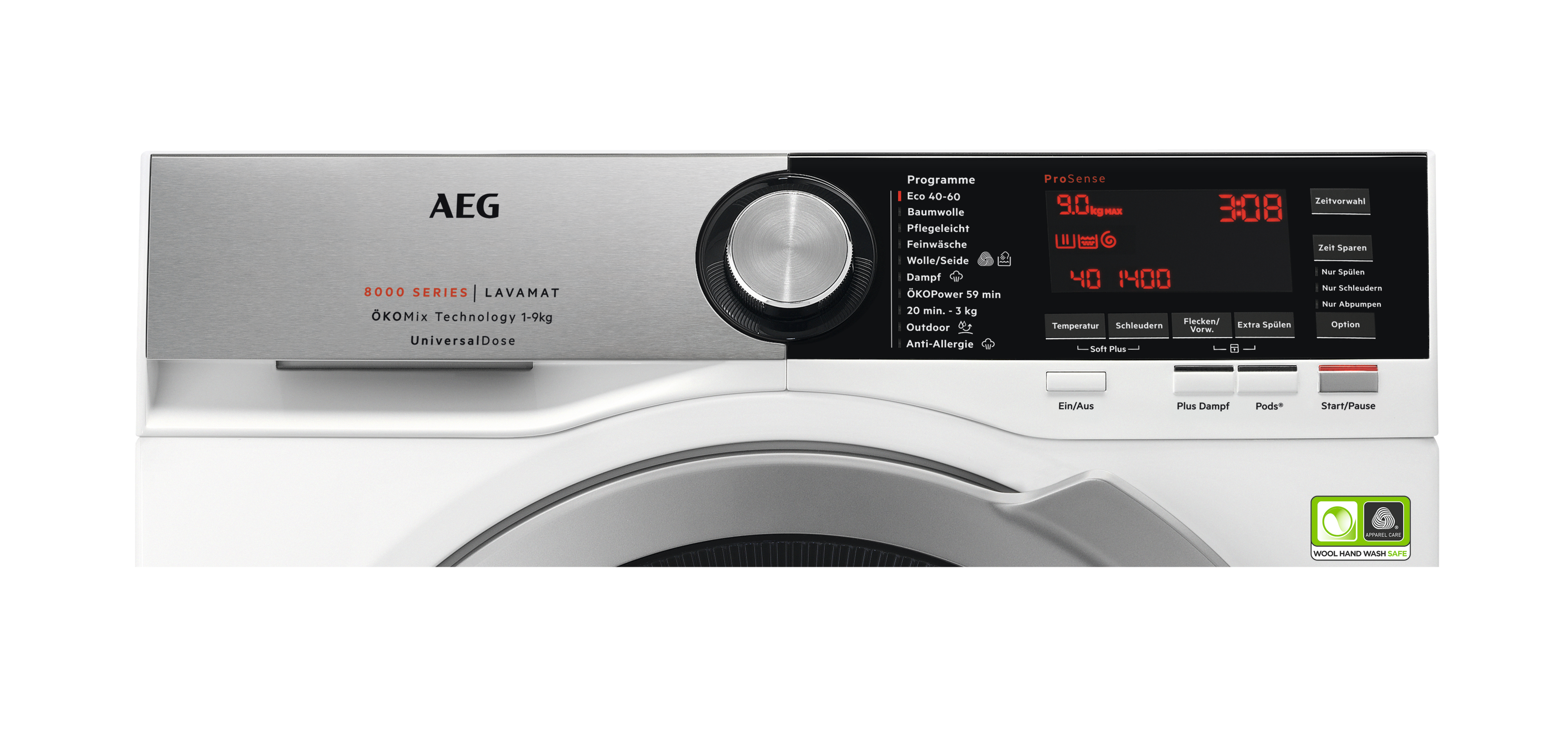 AEG L8FEE80495 Serie mit kg, U/Min., A) 8000 ÖkoMix Vormisch-Technologie Waschmaschine 1351 (9