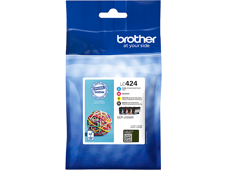 Brother Lc-424val Zwart - Cyan Magenta Geel