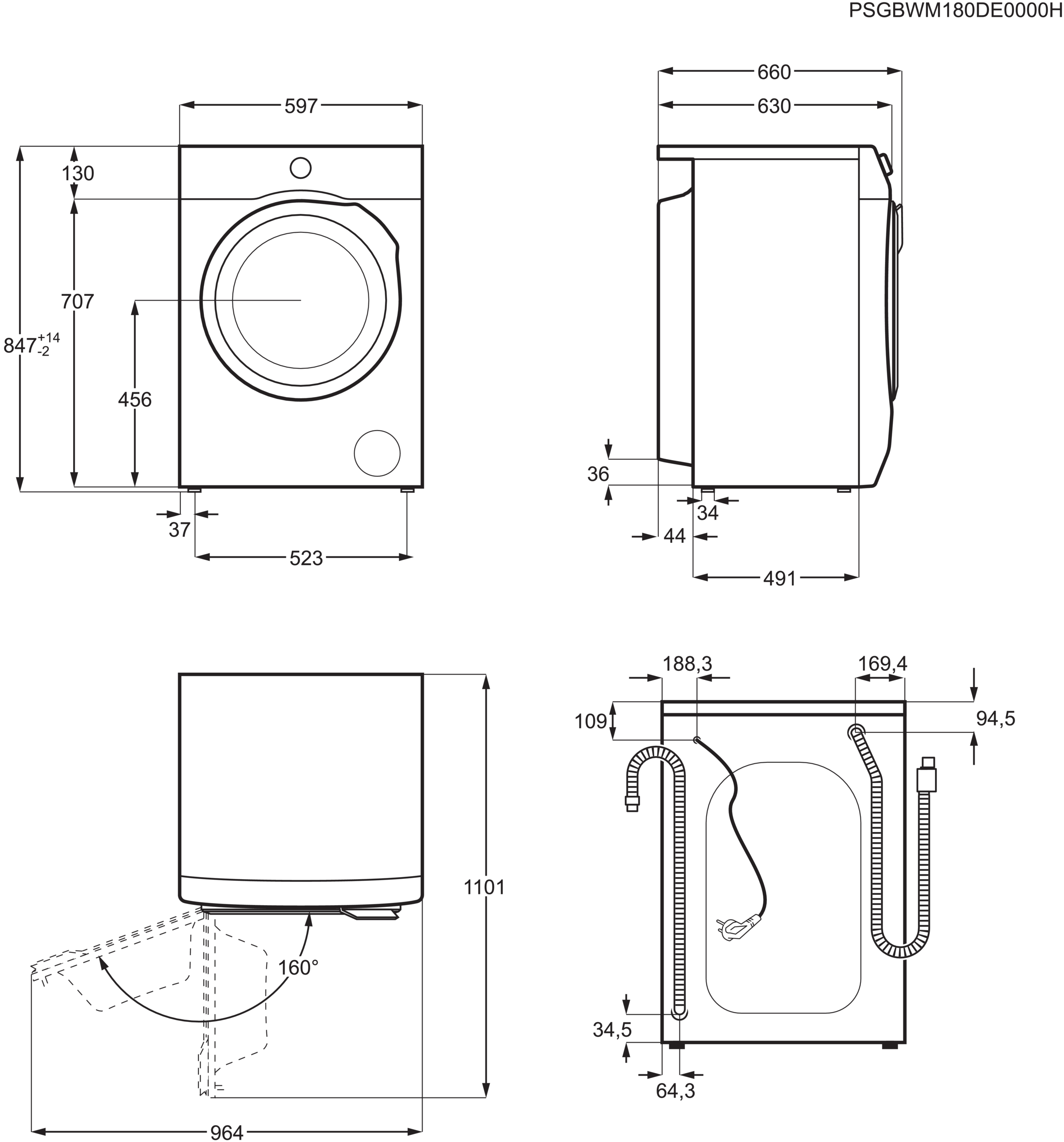 AEG L7WEF80600 Serie 7000 mit DualSense Trommelsteuerung Waschtrockner (10 kg / 6 kg, 1551 U/Min.)