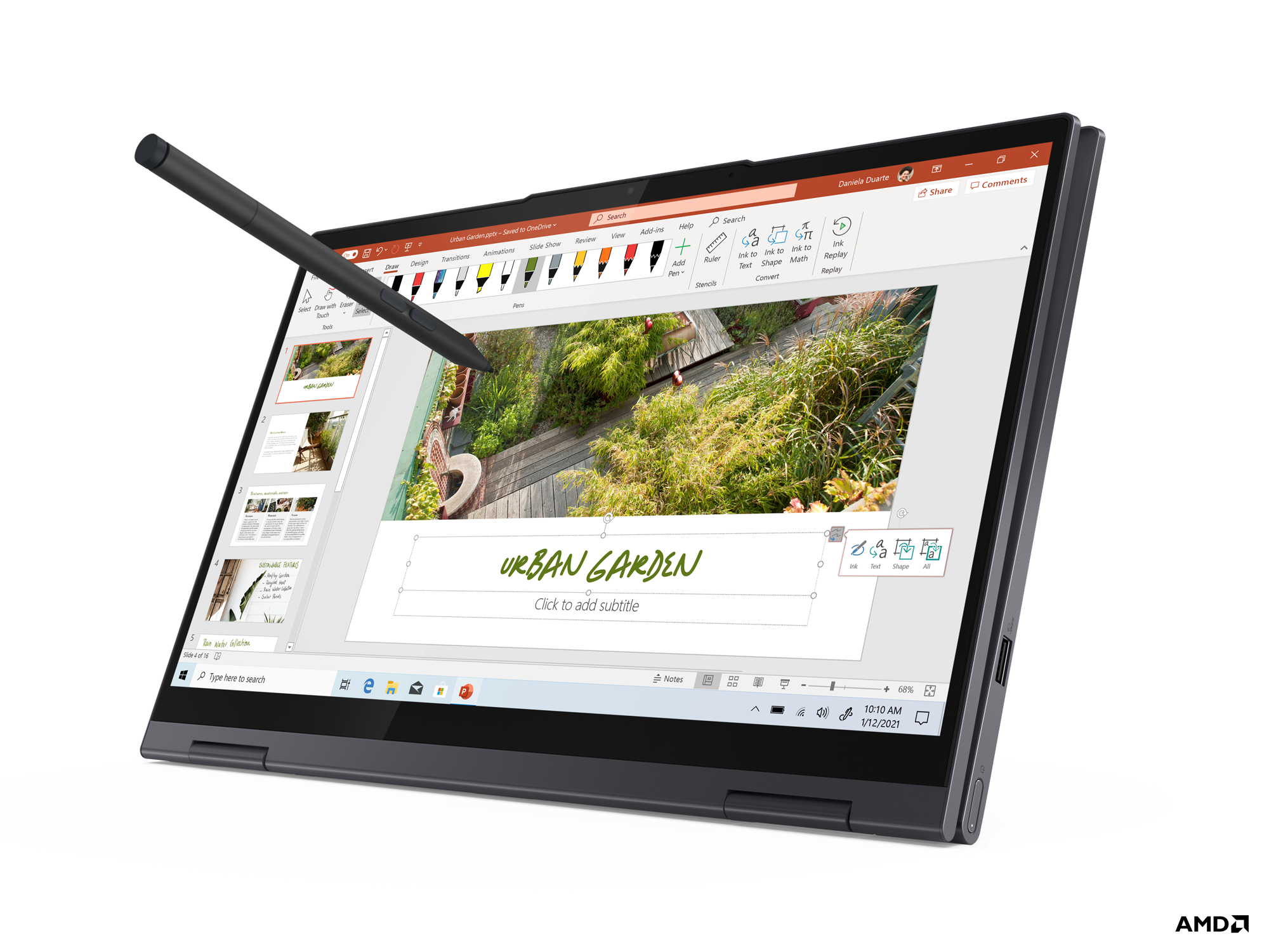 LENOVO 82N70029TX/ Yoga 7/ Ryzen 7-5800U/ 16GB Ram/ 1 TB SSD/ 14" Full-HD/ Windows 11 2 si 1 Arada Laptop Slate Gri